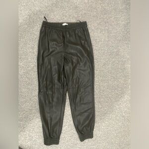 Babaton aritzia leather joggers